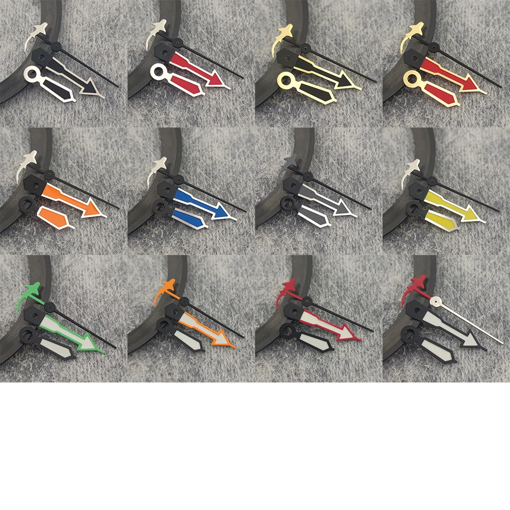 High Quality NH35 Hands Red Silver Gold Blue Purple Watch Hands Green Luminous For NH35/NH36/4R/7S Movement Watches Pointers