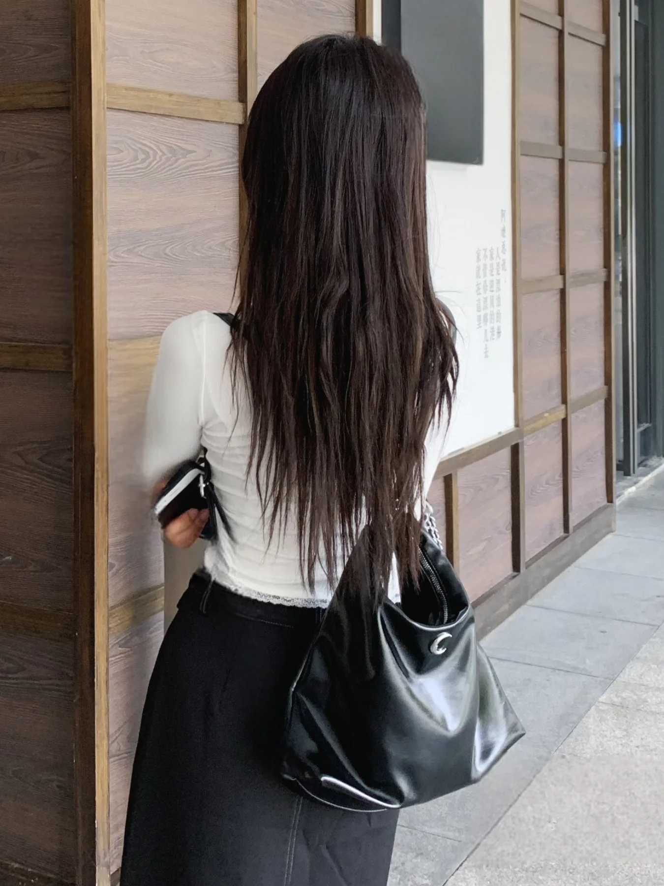 حقيبة كتف متعددة الأغراض من الجلد الناعم ذات سعة كبيرة، حقيبة كتف سوداء على طراز الكلية #3