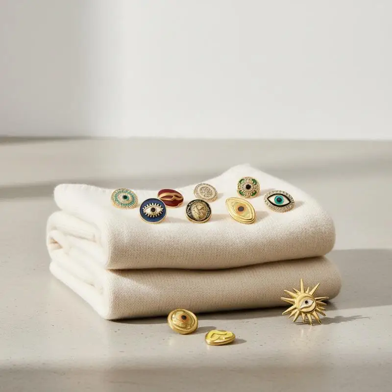 1pcs Creative Eye-Shaped Button Irregularly Shaped Buttons Personality Sweaters Shank Button Accessories