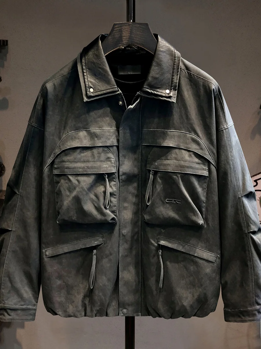 

Bla High-End Functional ket Workwear Jaet Men's Autumn 2025 Outdoor Trend Pilot Jaet Loose Fit Anti-Wrinkle Polyester