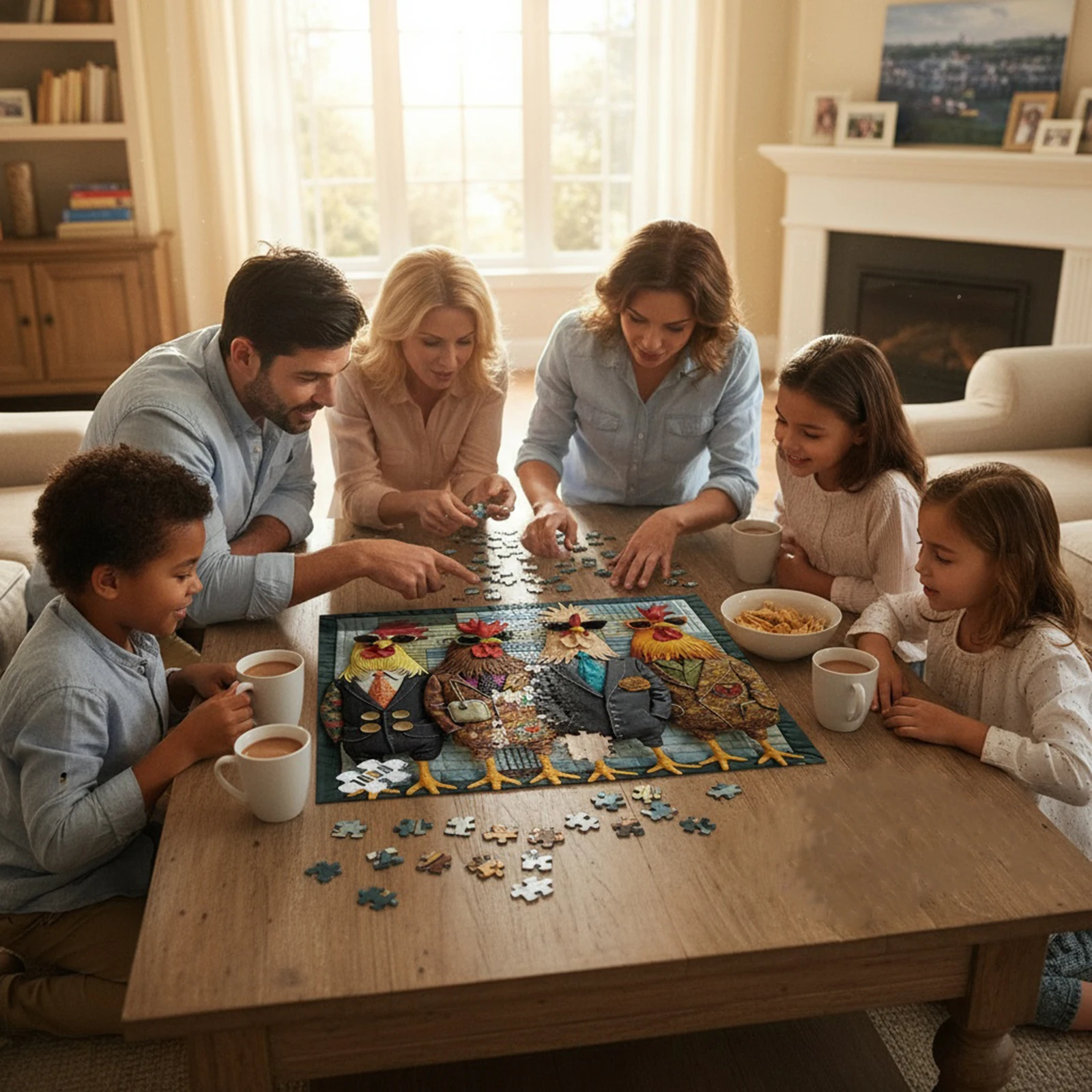 1000 peças galos de pista quebra-cabeça desafiadores quebra-cabeças de animais difíceis engraçado quebra-cabeça de frango para a família adultos presente