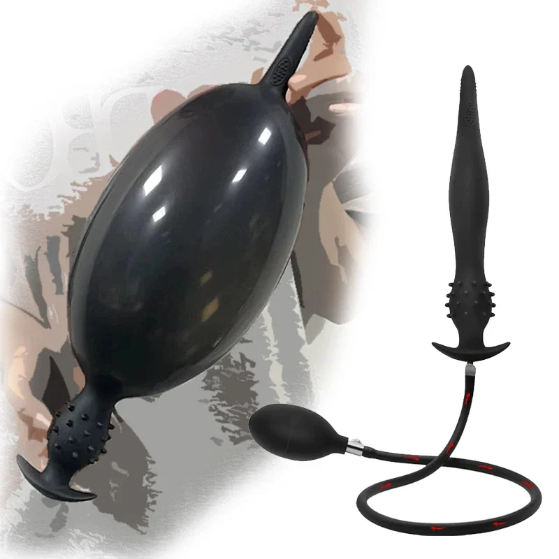 Espandi la spina anale gonfiabile impermeabile Butt Sex Toy Soft Silicone ButtPlug dilatatore anale ano Extender Massager