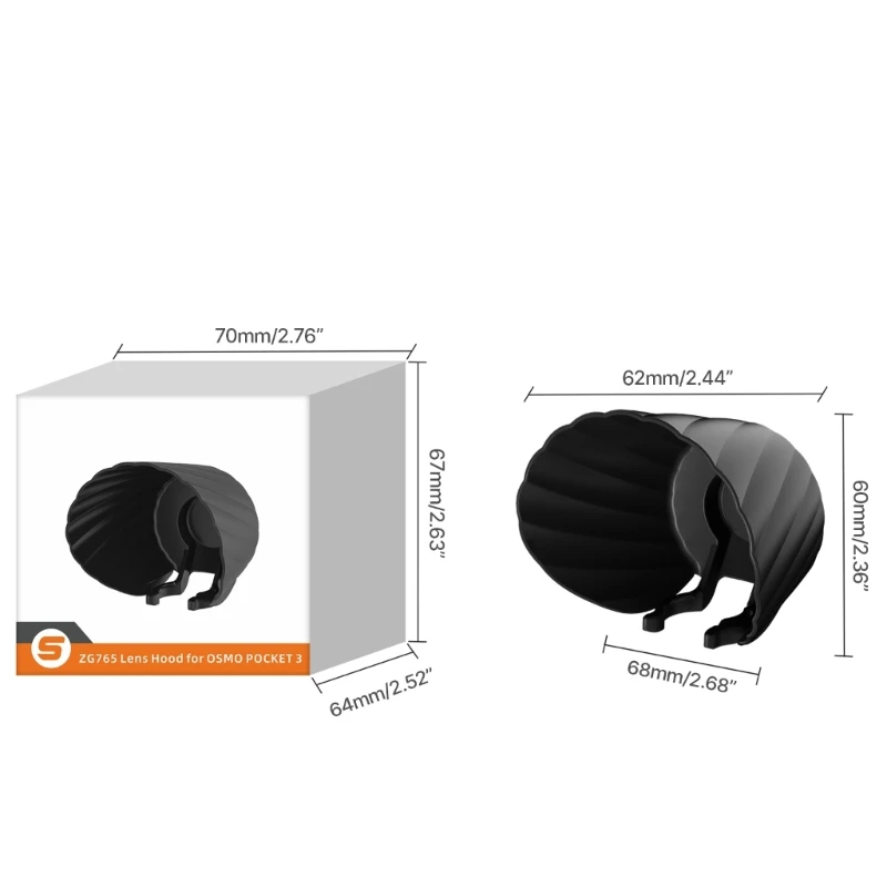 Travel Friendly Sun Hood Sunshades เลนส์อุปกรณ์เสริมสำหรับกระเป๋า 3 กล้อง Sunshades ช่วยเพิ่มประสบการณ์การถ่ายภาพ