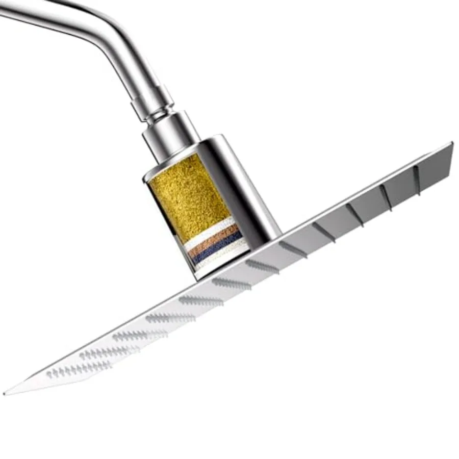 

12-дюймовая квадратная душевая лейка из нержавеющей стали для жесткой воды, настенная, с высоким давлением, эффект водопада, хромированная