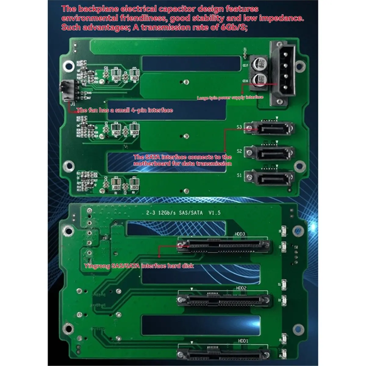 [VALUE PACK]Hot Swappable Hard Disk Cage. Chassis 2 Optical Drive Expansion 3 3.5-Inch HDD with Backplane with Fan