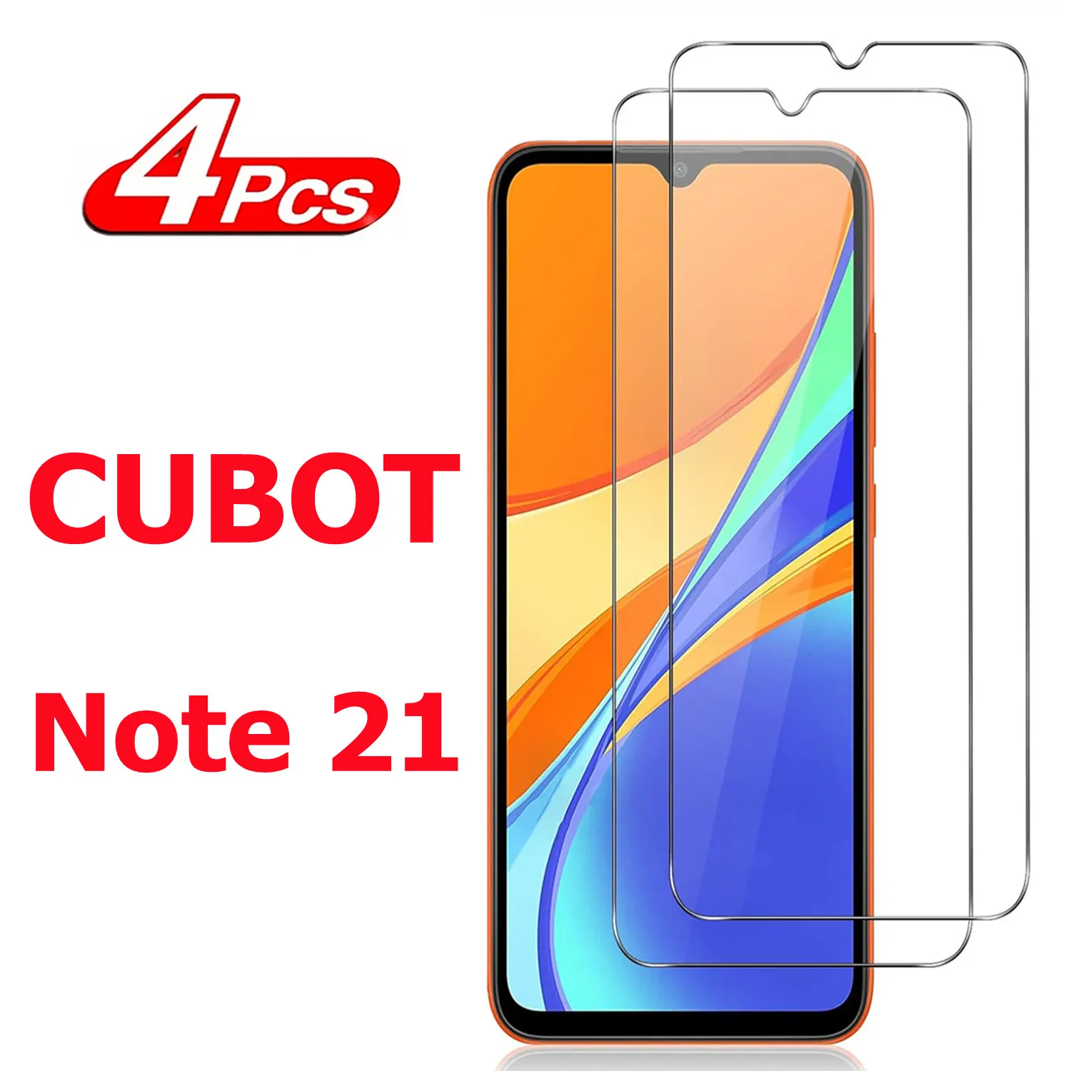 For Cubot Note 21 Screen Protector Glass Film 2/4Piece 9H+ Tempered Glass