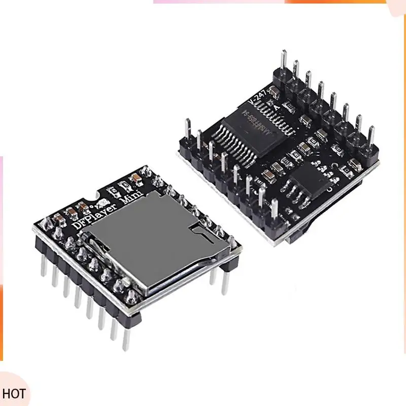 News 10Pcs YX5200 MP3 Player Audio Module MP3 Voice Decode Board Supporting TF Card U-Disk IO/Serial Port/AD