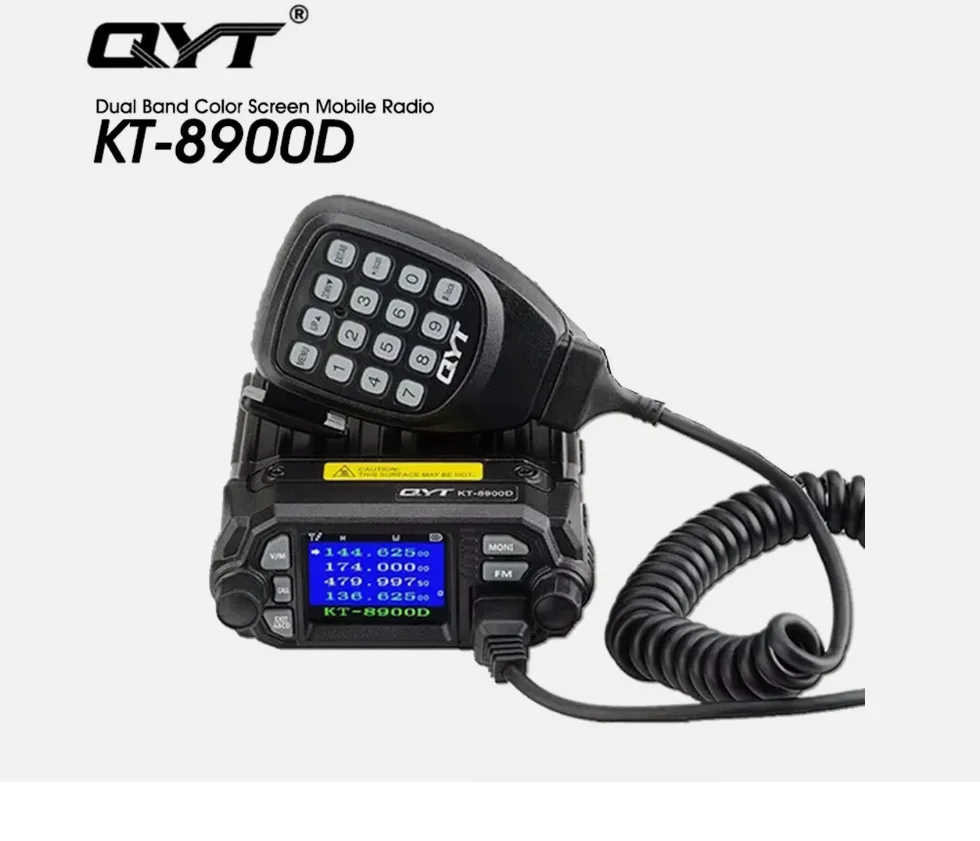 QYT KT-8900D 25W Mini Radio móvil Transceptor FM de doble banda 136-174 y 400-480MHz