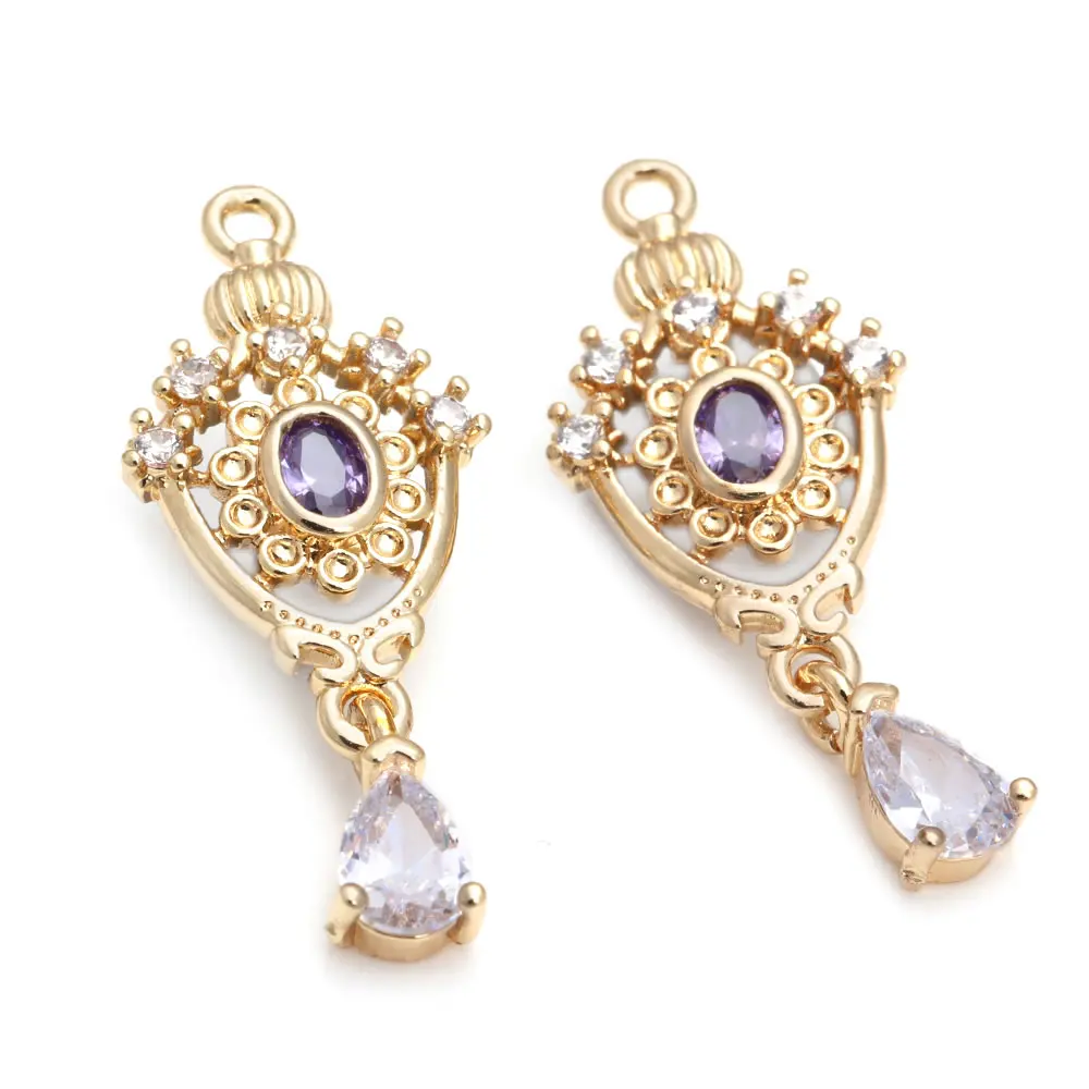 18K Gold Color Crown Drop Shape Charms Pendants Necklace Earrings Diy Jewelry Accessories Rosediy official-website