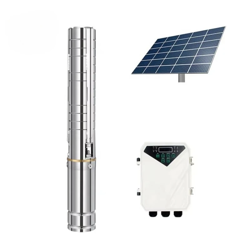 Complete Borehole Dc Submersible Deep Well Solar Pumps and Solar Panels Set