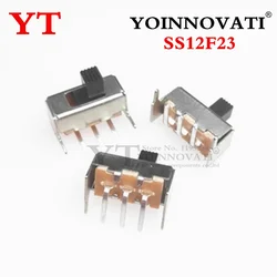 20pcs SS12F23 Toggle switch horizontal SS-12F23 4MM five-foot toggle switch 1P2T SPDT Miniature Slide Switch