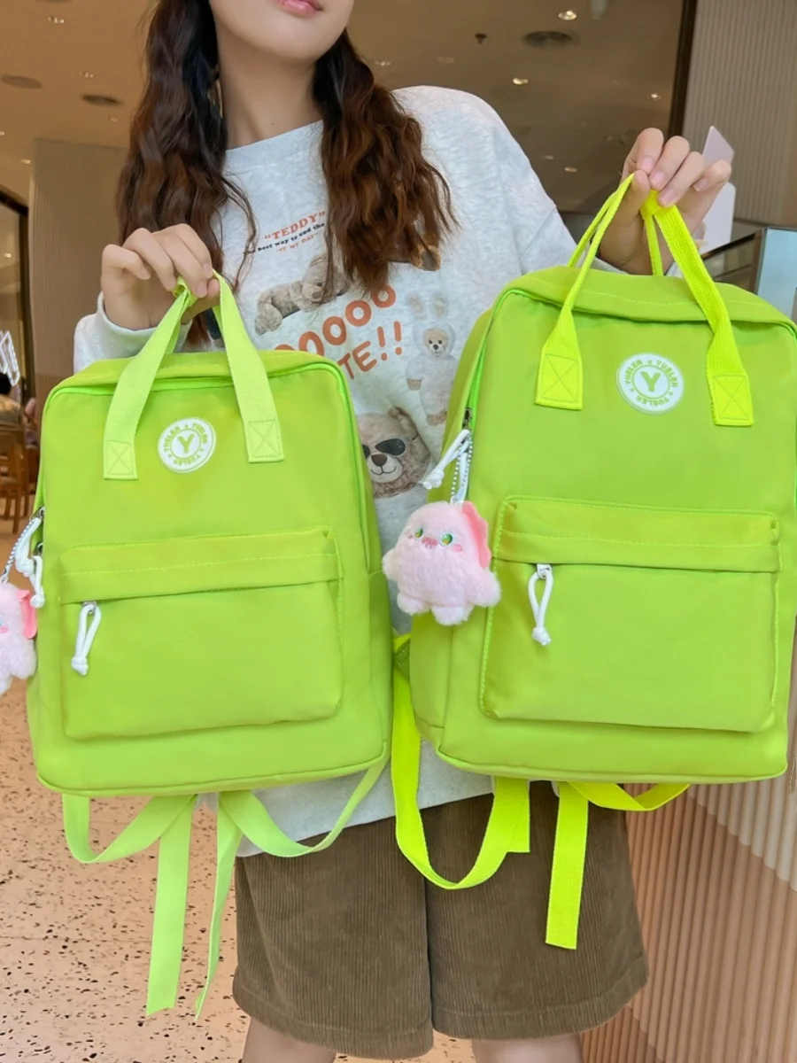 Bapa in nylon versatile per ragazze Studenti delle scuole medie e superiori Sweet College Sle Chiusura con cerniera Spalline morbide