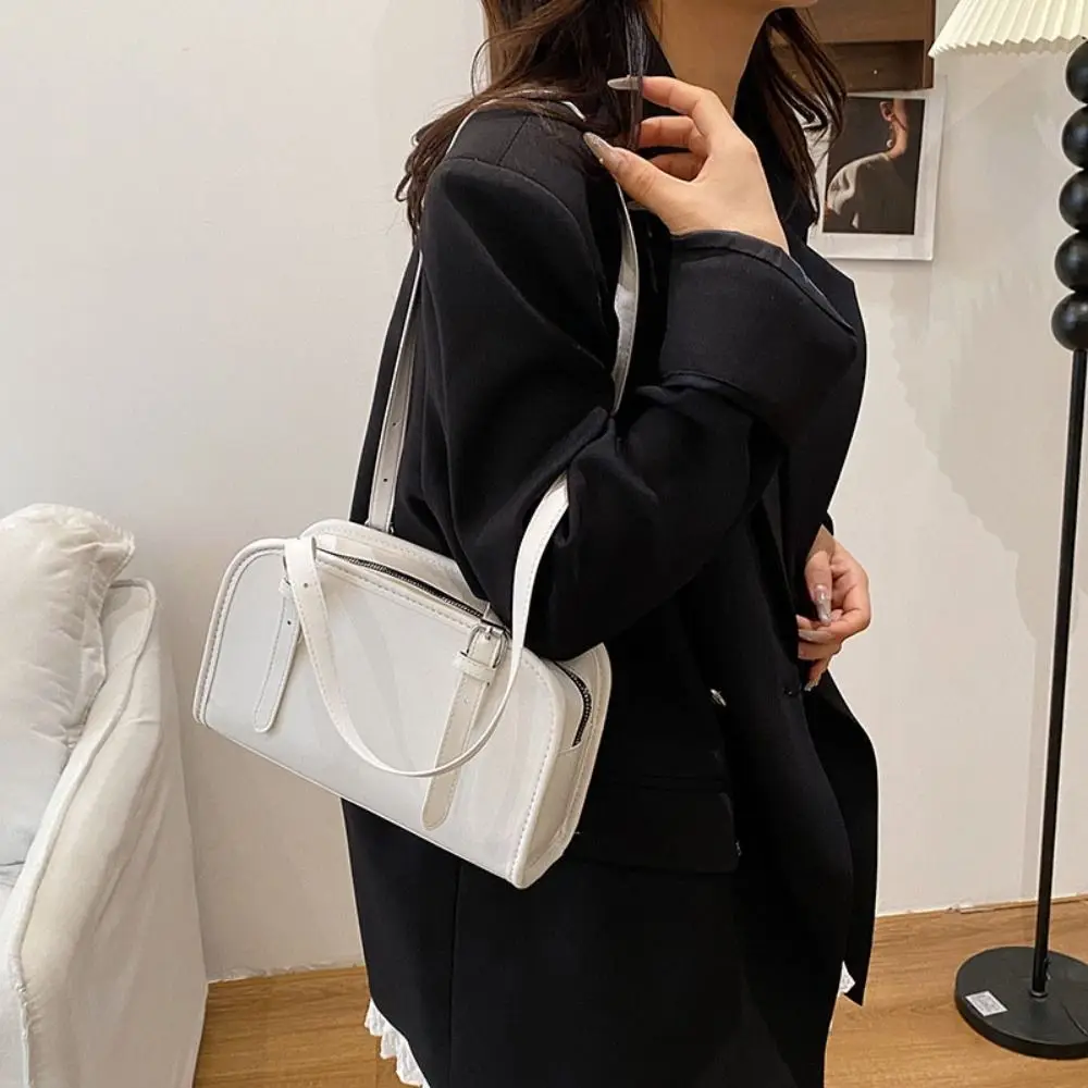 

Elegant Solid Crossbody Bag Luxury Soft Women's Handbags PU Leather Sweet Underarm Bag Purse Ladies