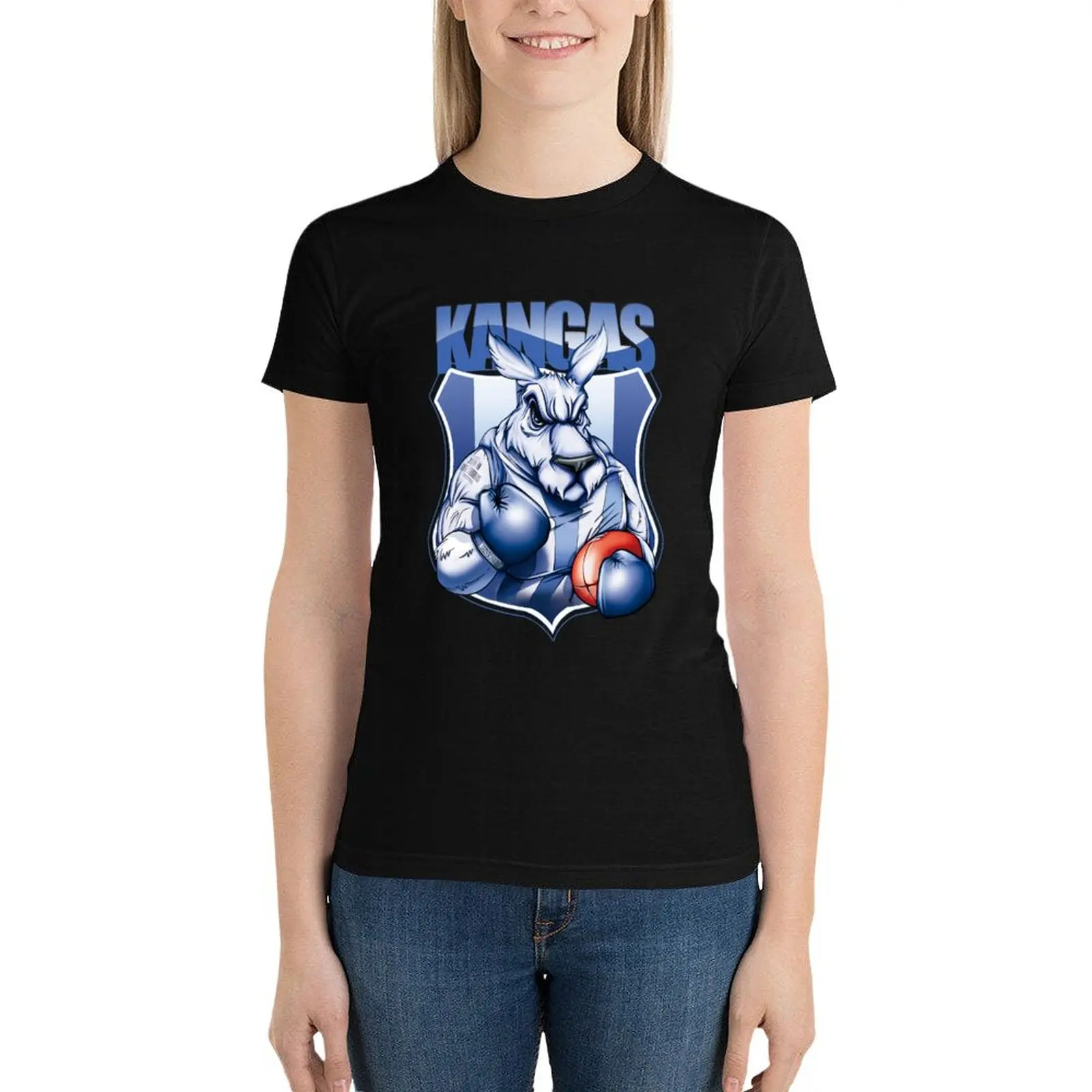 

North Melbourne Kangaroos mascot - Original artwork by Brocker T-Shirt blacks new edition Women t shirt