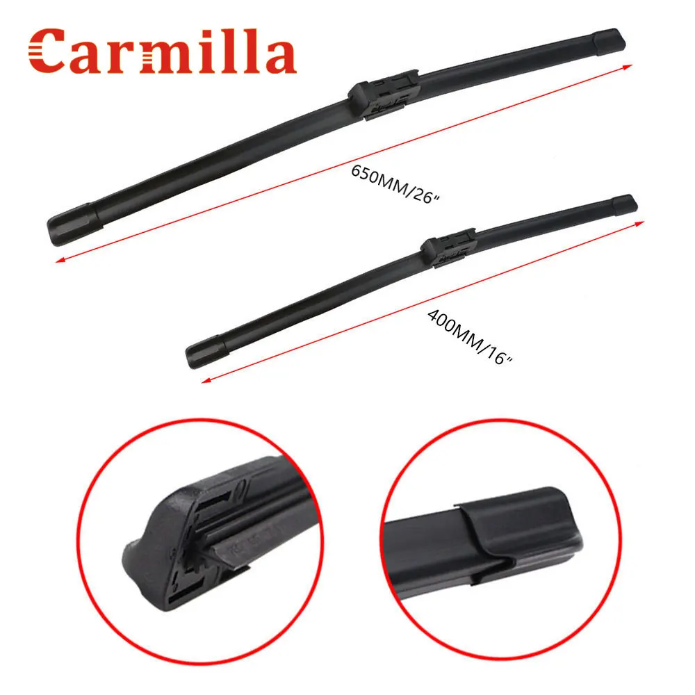 Carmilla Car Front Wiper Blades for Ford Fiesta MK7 2009 2010 2011 2012 2013 2014 Window Windshield Windscreen Wipers 26\