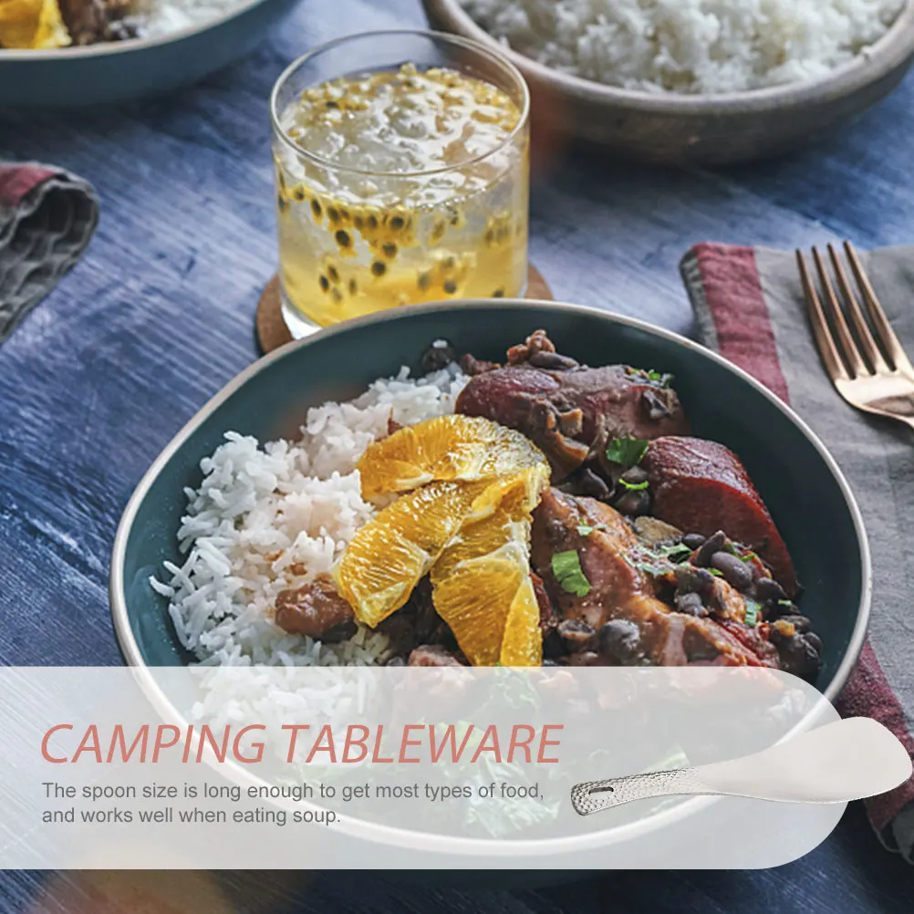 

Pure Titanium Rice Spoon Durable Non Corrosive Large Size Camping Kitchen Utensils Portable Eating Tools titanium spoon picnic