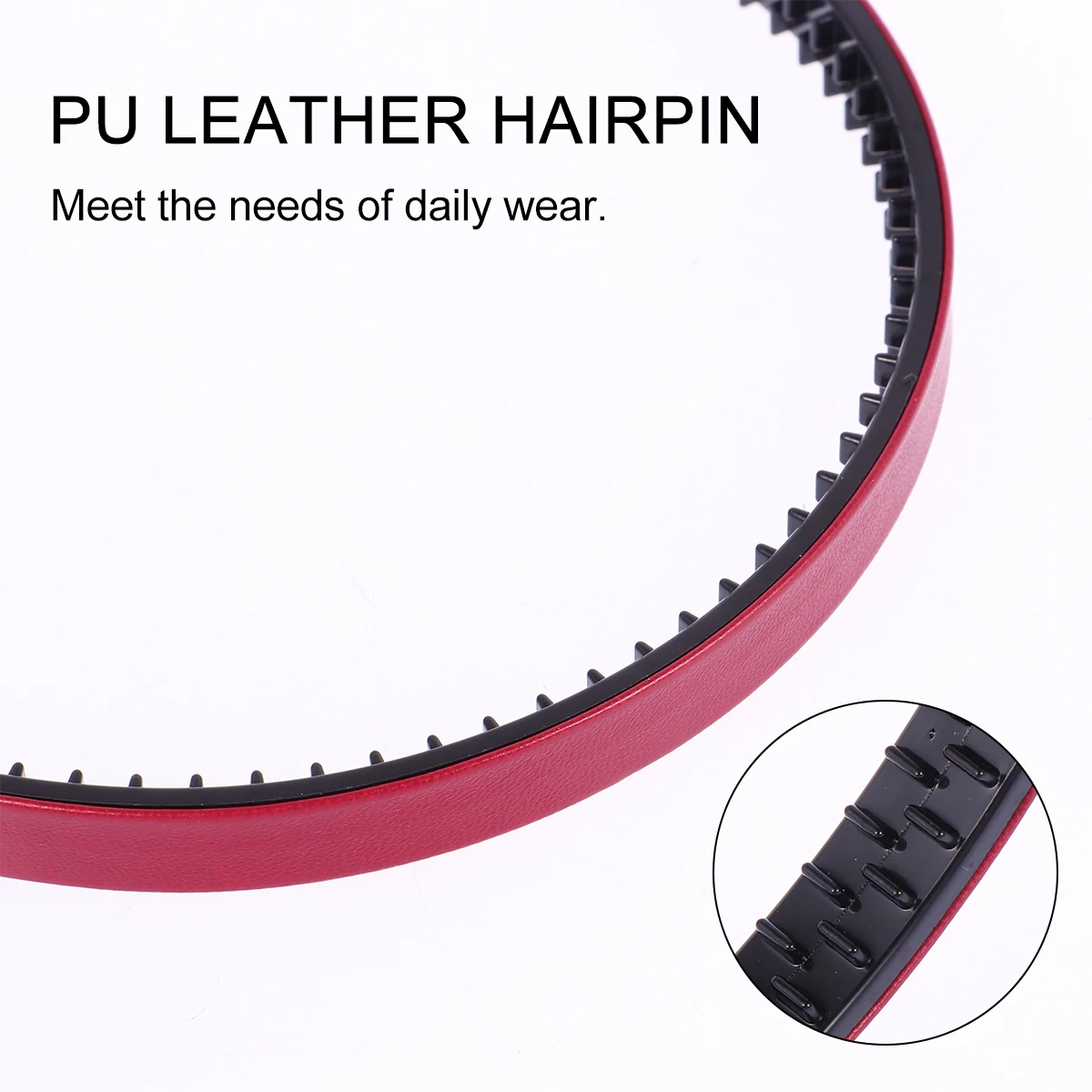 

6PCS PU Hair Hoops Women Headbands Solid Color Durable Comfortable Party Daily Life Accessories Bride HairDecoration