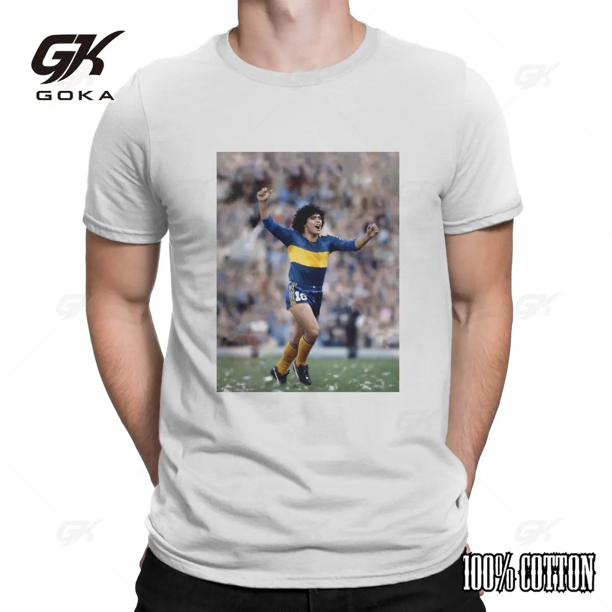 Maradona Boca Juniors Man's TShirt Diego Armando Franco RIP Mourns Argentine Football Player The Golden Kid Winner Short Sleeve