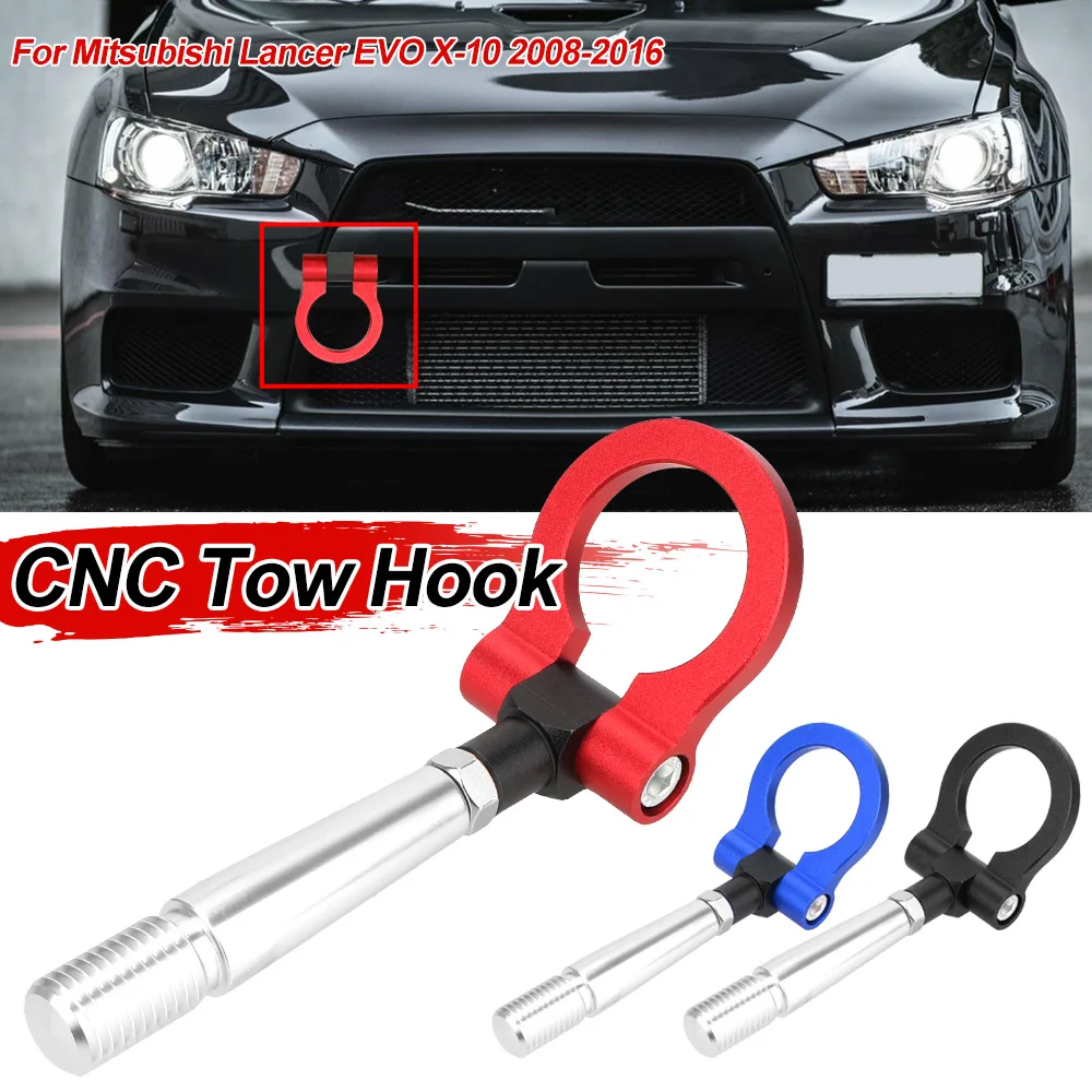 Car Auto Rear Front Trailer Car Racing Tow Hook Trailer Towing Bar For Mitsubishi Lancer EVO X 10 2008-2016 Vehicle Towing Hook