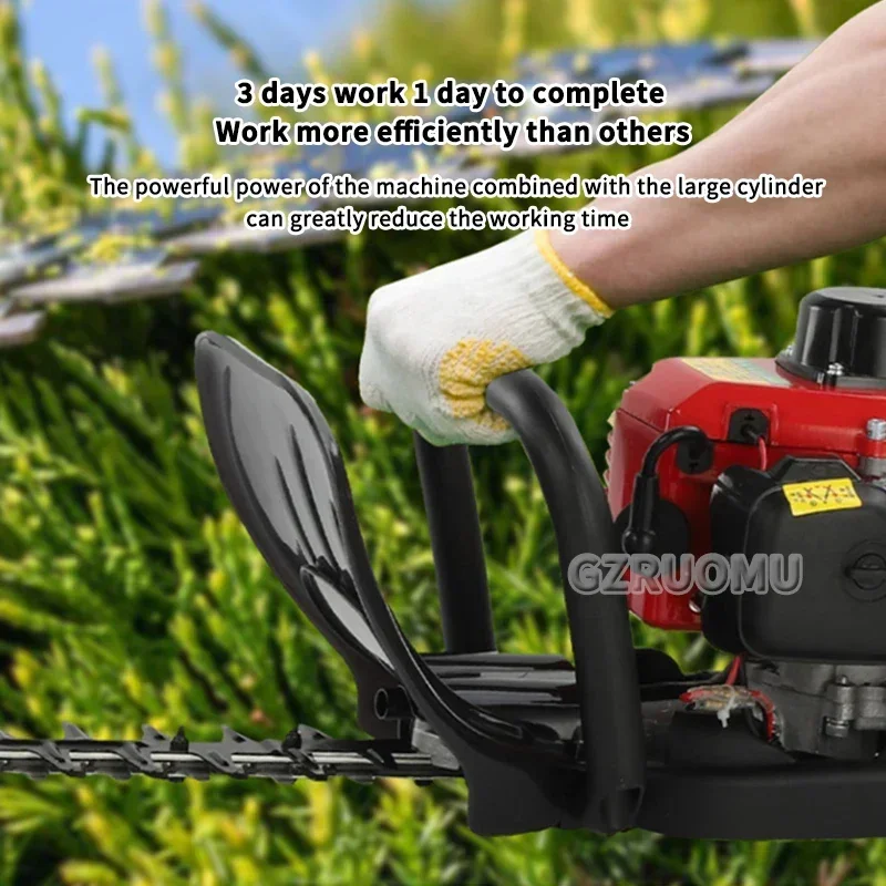 Two-Stroke Double-Blade Light Hedge Trimmer Tea Tree Trimmer Backpack Garden Thick Branch Trimmer Electric Tools 78CC
