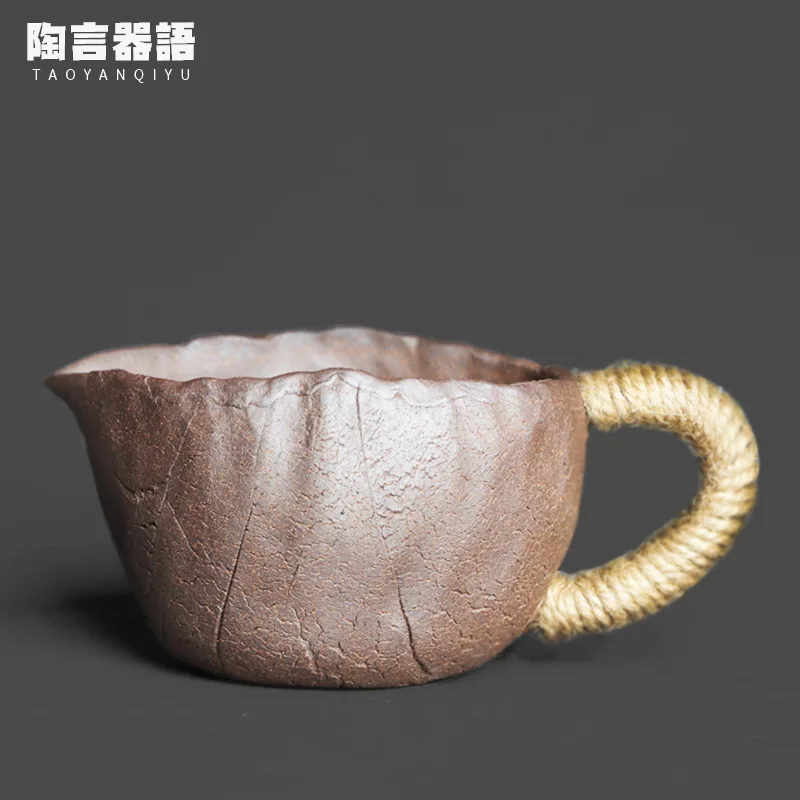 Jingdezhen rock mine clay hand-kneaded tea cup retro firewood kung fu tea ceremony hand-held tea sea uniform cup