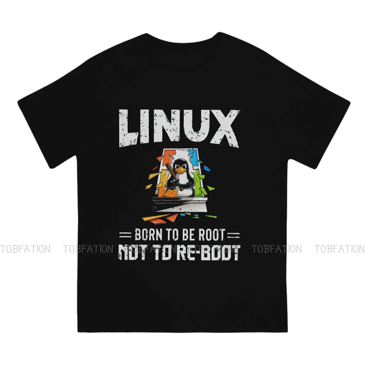 Linux Born To Be Root Not To Reboot Unique TShirt Linux GNU Minix Unix Comfortable New Design Gift Clothes  T Shirt Ofertas