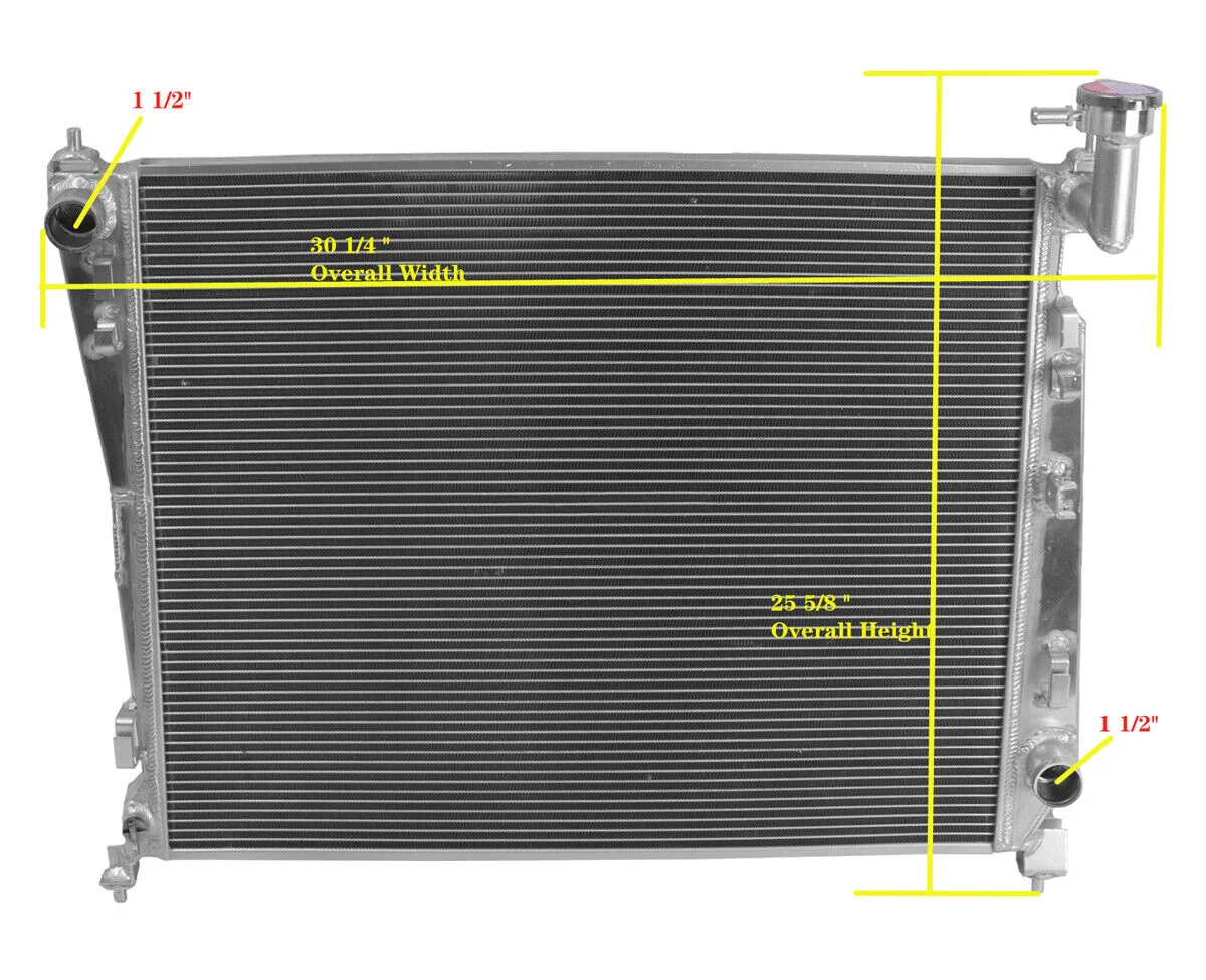 2-rzędowy aluminiowy chłodnica pasująca do Jeep Grand Cherokee Durango 3.6L 5.7L z lat 2011-2017