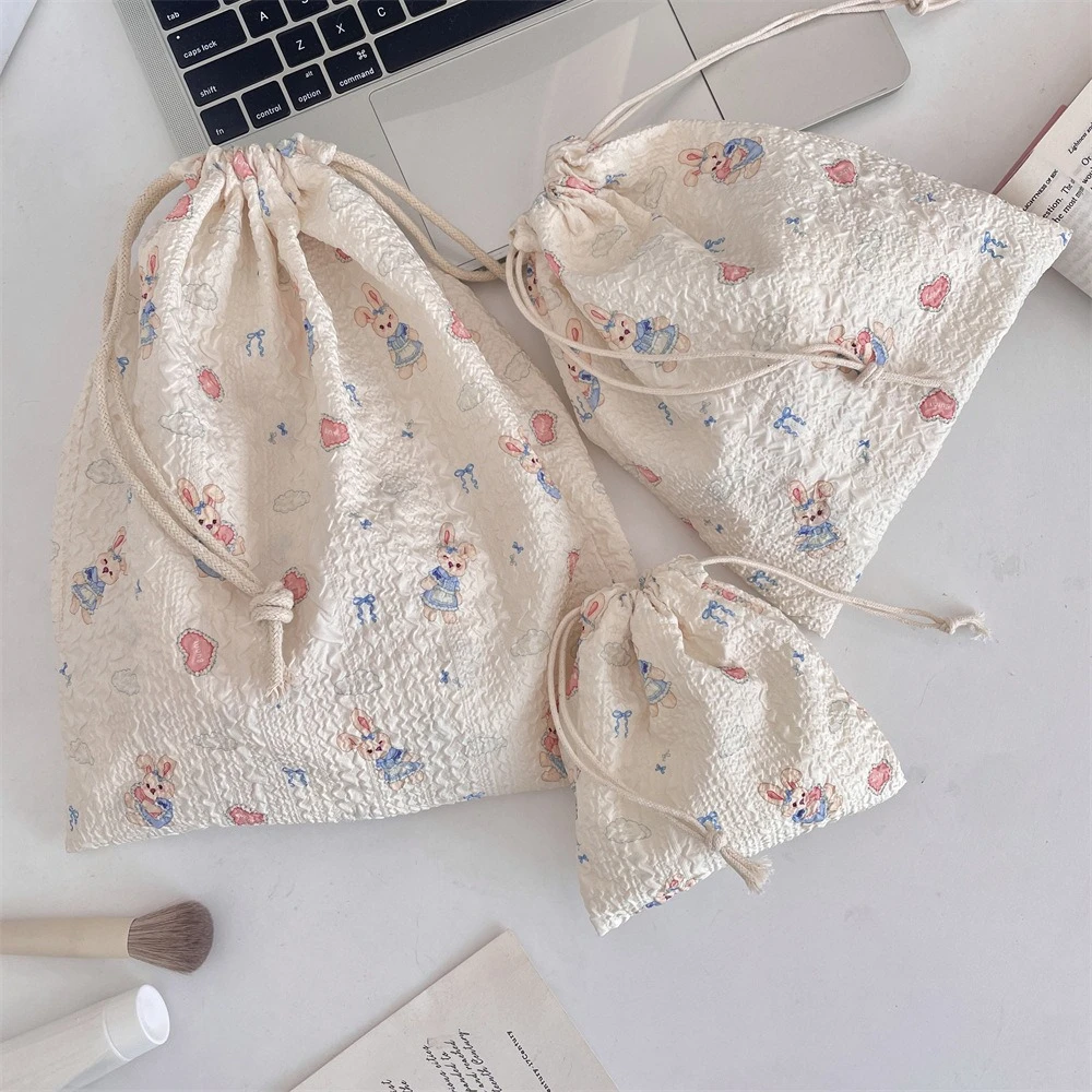 Cute Cartoon Kawaii Drawstring Makeup Bag image