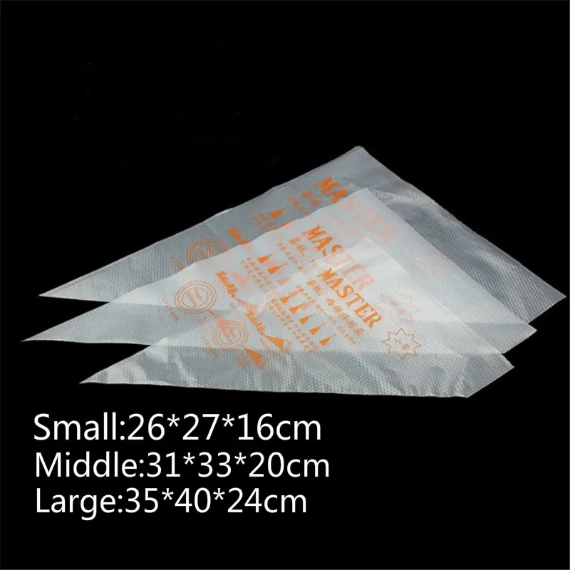 Icing Piping Cream Nozzle Disposable Pastry Bag Fondant Cake Decorating Pastry Tips Tools Small Large Size Cake Tools