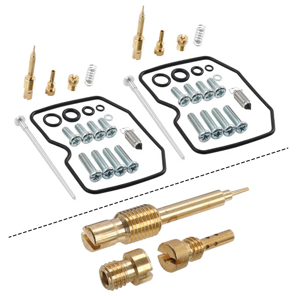 2 Set Carb Rebulid Carburetor Repair Kits For Kawasaki Vulcan 500 EN500C LTD 96-2009 Brass  Rubber