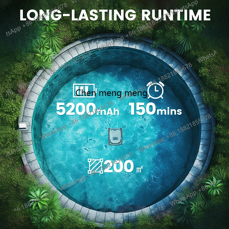 Máquina automática de succión de aguas residuales para piscina, robot de limpieza inteligente para piscinas, aspirador subacuático inalámbrico