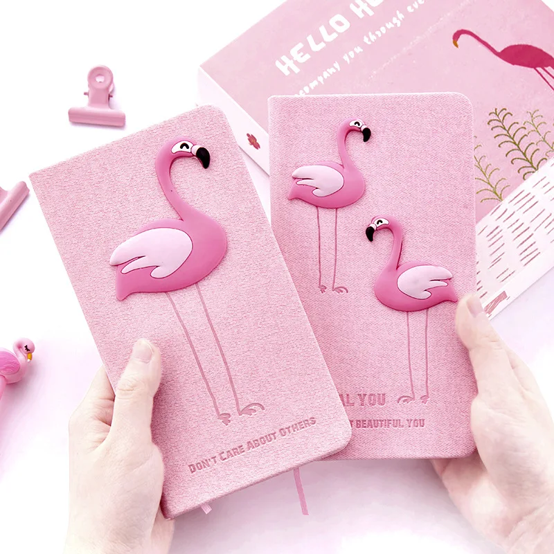 Imagem -05 - Pink Girl Series Flamingo Hand Book Conjunto Bonito Simples Notebook Papelaria Notepad Kawaii Notebook