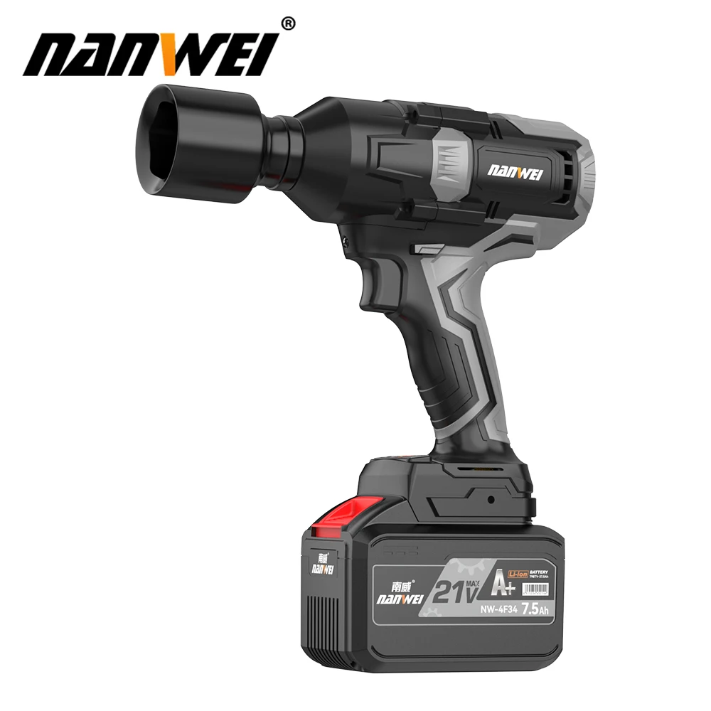 NANWEI 600N Easy Removal Of Car Tires Industrial Brushless Lithium Wrench Super Torque Cordless Electric Wrench