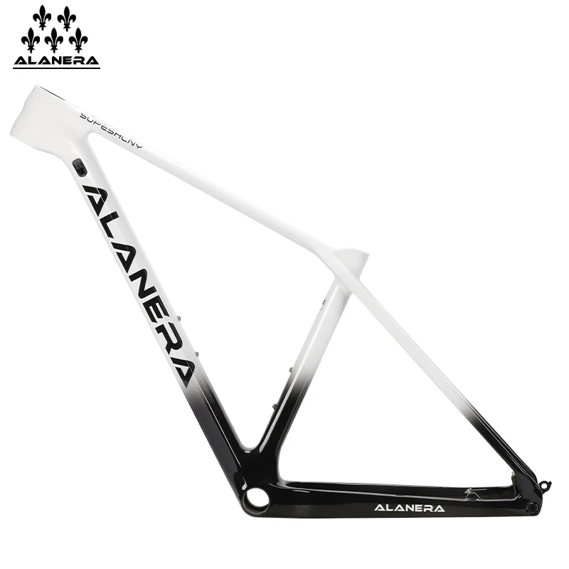 

Рама ALANERA Storm Shadow MAX Внедорожная рама горного велосипеда из углеродного волокна Внутренняя проводка Черно-белая