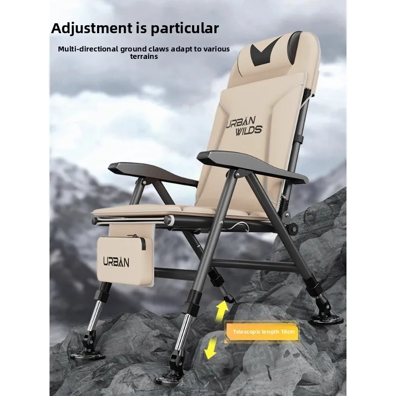

European style reclining folding multifunctional new wild fishing platform fishing chair, all terrain seat