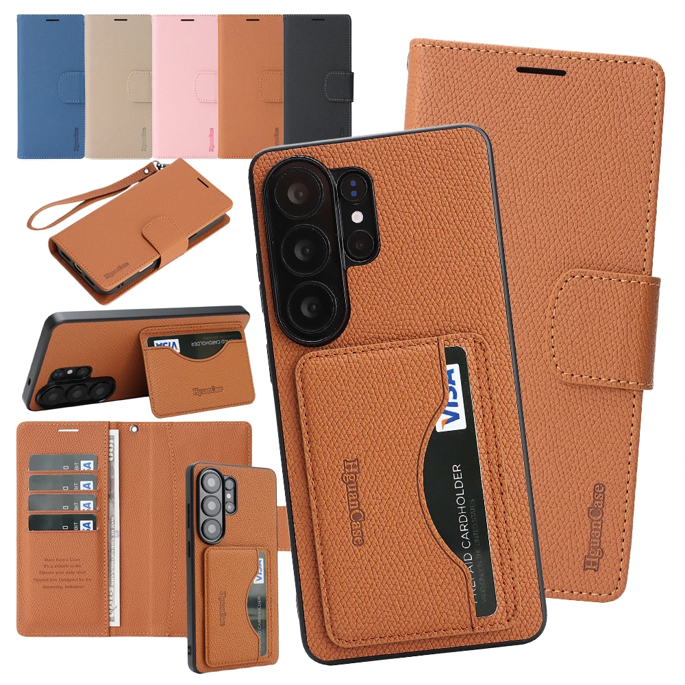 2 in 1 Leather Wallet Case for Samsung Galaxy S26 Ultra S25 