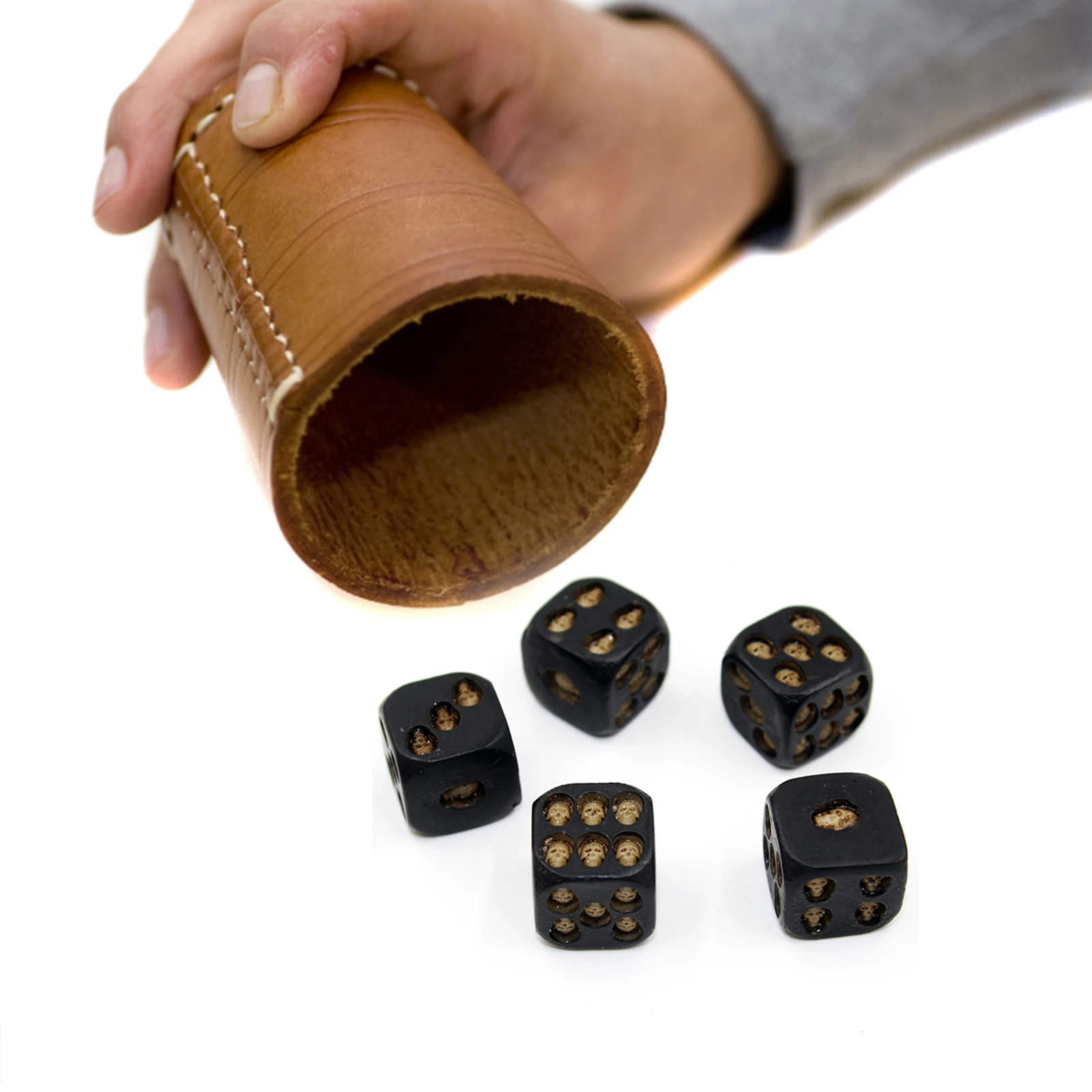 

5 Pieces Halloween Skull Dice Resin 3D Skeleton Face Gaming Dice Gothic Style Vintage Dice Table Decoration for Party Bars