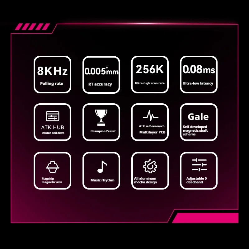 ATK RS6 Ultra Magnetic Switch Keyboard Aluminum Alloy Mech Wired Low Latency 0.005RT Customized Hot Swappable Gaming Keyboard - Image 5