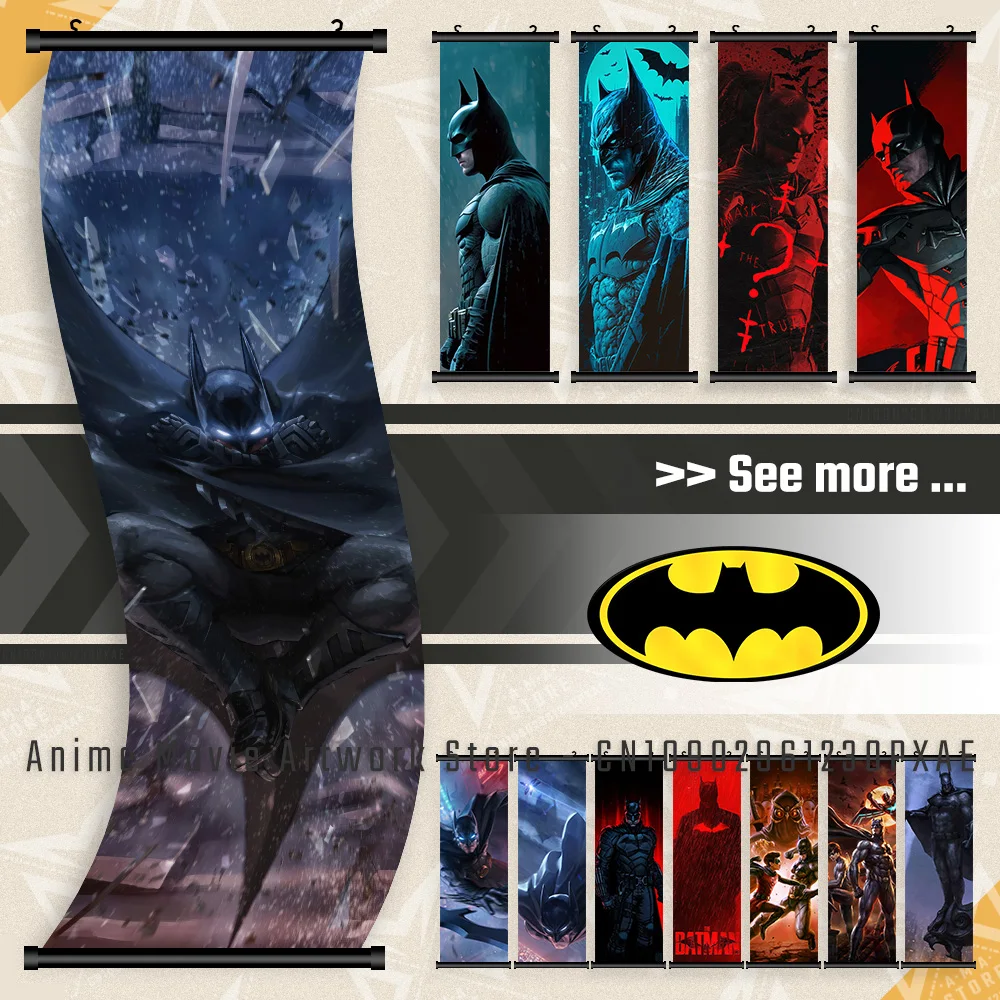 

Justice League Batman Wall Artwork Canvas Scrolls Pictures Room Hanging Painting Movie Print HD Poster Home Decoration Wallpaper
