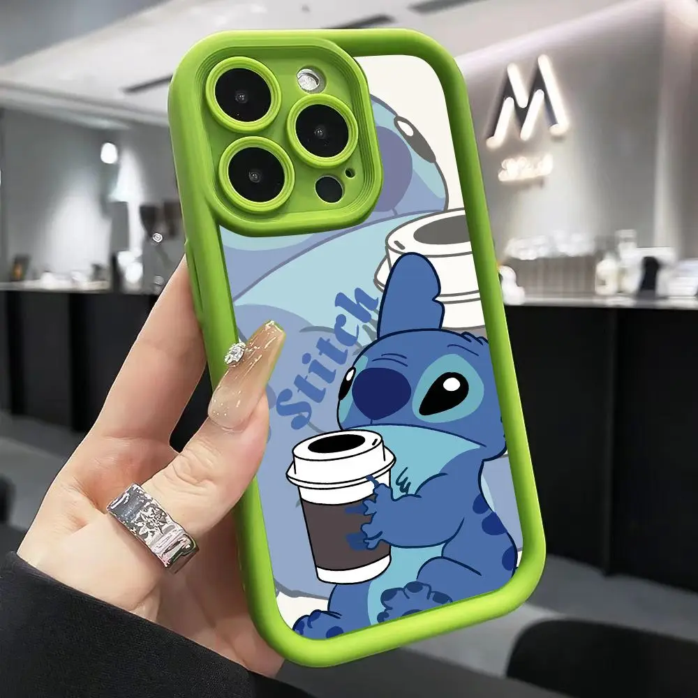 Disney Stitch Phone Case For iPhone 14 15 Pro Max 13 12 11 Pro XR XS Max X 12 13 Mini 8 7 Plus Y2K Girl Fall Arrest Cover