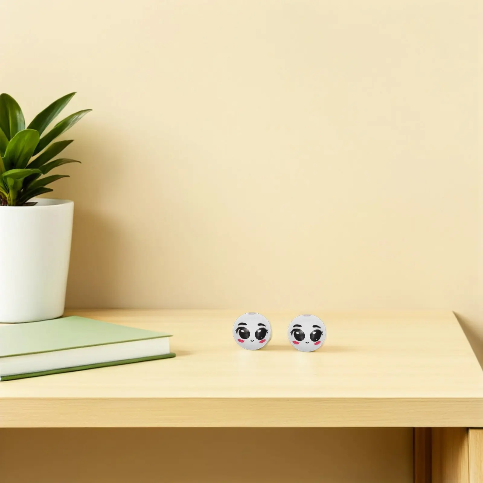 

200 шт. деревянных бусин с улыбающимися лицами, 14 мм, гладкие, для рукоделия, браслетов, ожерелий, DIY проектов, оптом