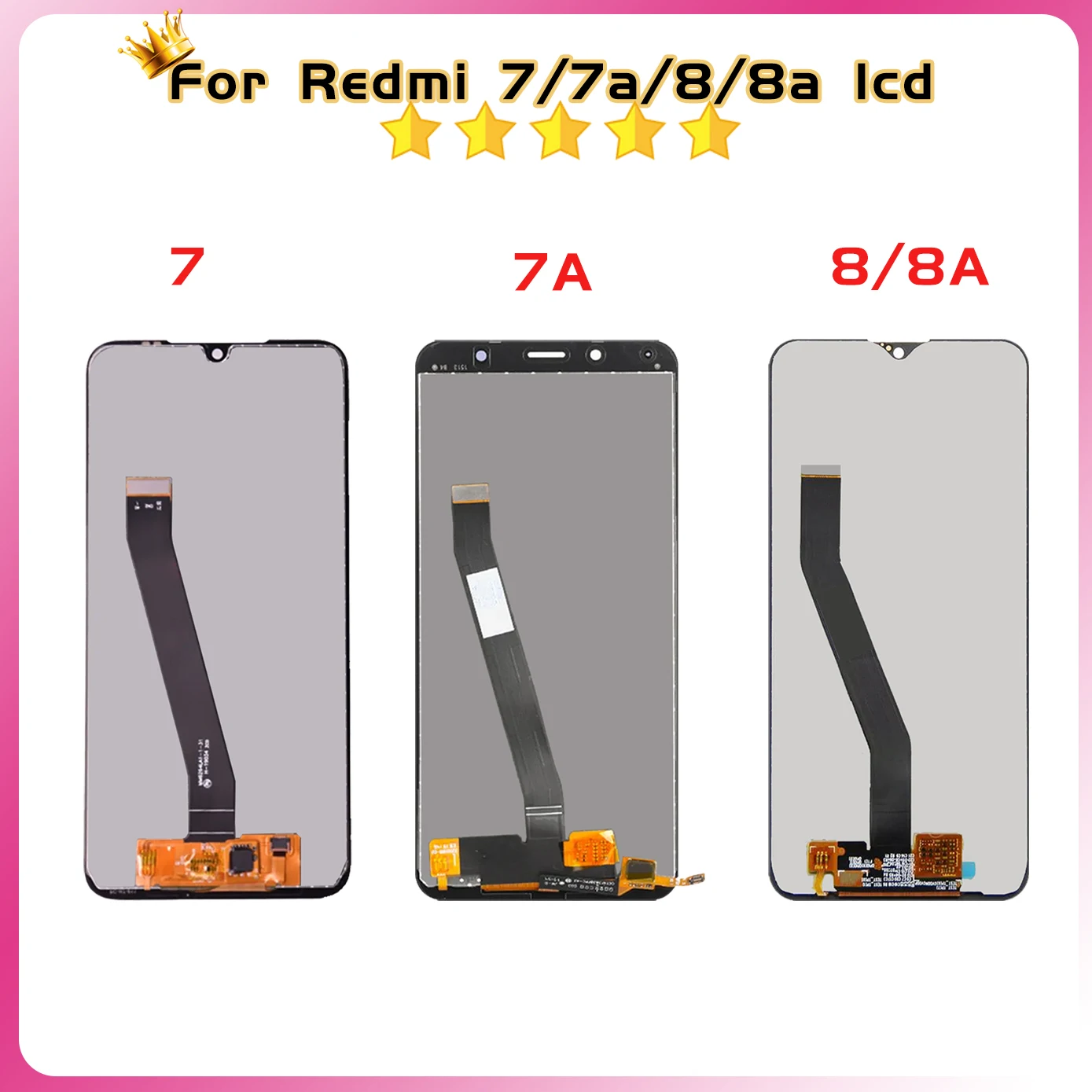 100% Tested For Xiaomi Redmi 7 7A 8 8A LCD For Xiaomi Redmi 7 8A Display Touch Screen Digitizer Panel Replacement Parts