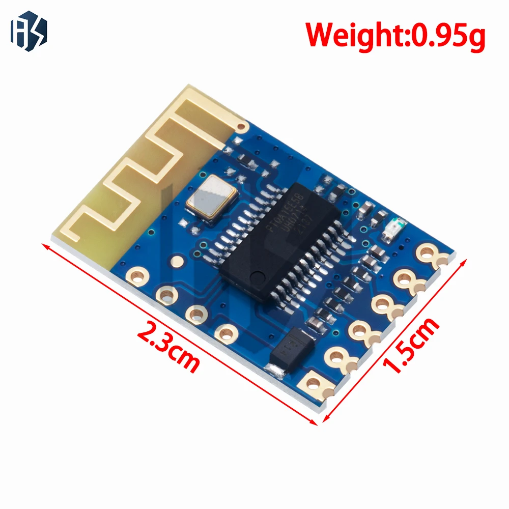 JDY-62A Mini BLE Bluetooth Module with Antenna - Dual-Channel Stereo Audio, High/Low Level Output, Automatic Sleep, Compatible w