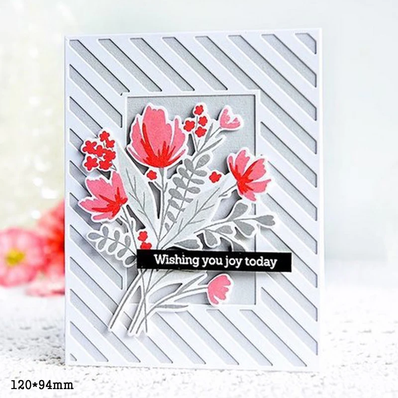 

Stripe frame metal cutting dies Scrapbooking decoration paper craft knife mould blade punch template Embossing stencils 1PCS