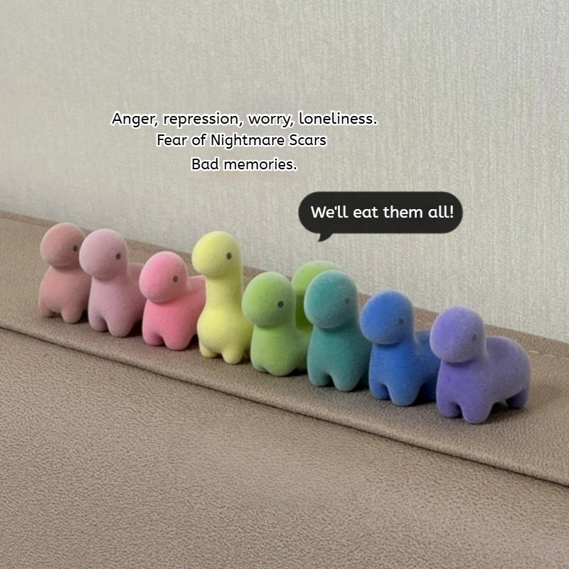 

Original Cute Petty Dust Cute Dinosaur Blind Box Kawaii Animal Figure Doll Mini Collection Model Desktop Ornament Surprise Gift