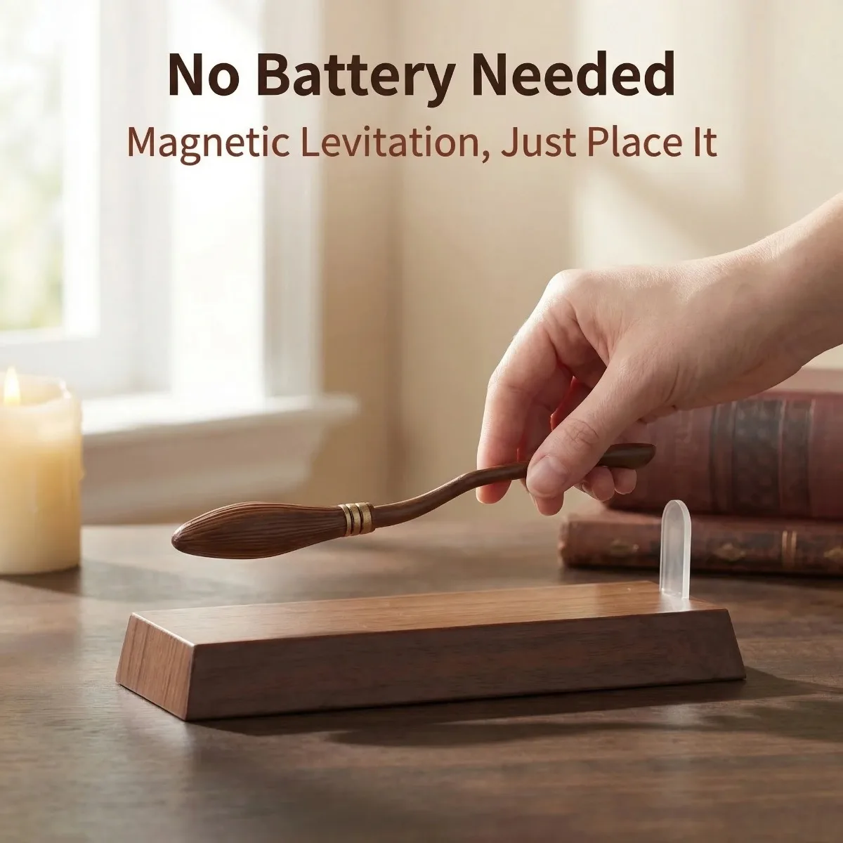 Haries Penggemar Nimbus 2000 Floating Broom Pen Magnetic Levitating Ballpoint Pen Desk Toy Gift view 2
