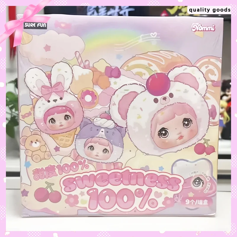 

New Nommi Sweetness 100% Series Vinyl Blind Box Kawaii Plush Vinyl Doll Pendant Bag Decorative Key Chain Girl Birthday Gift