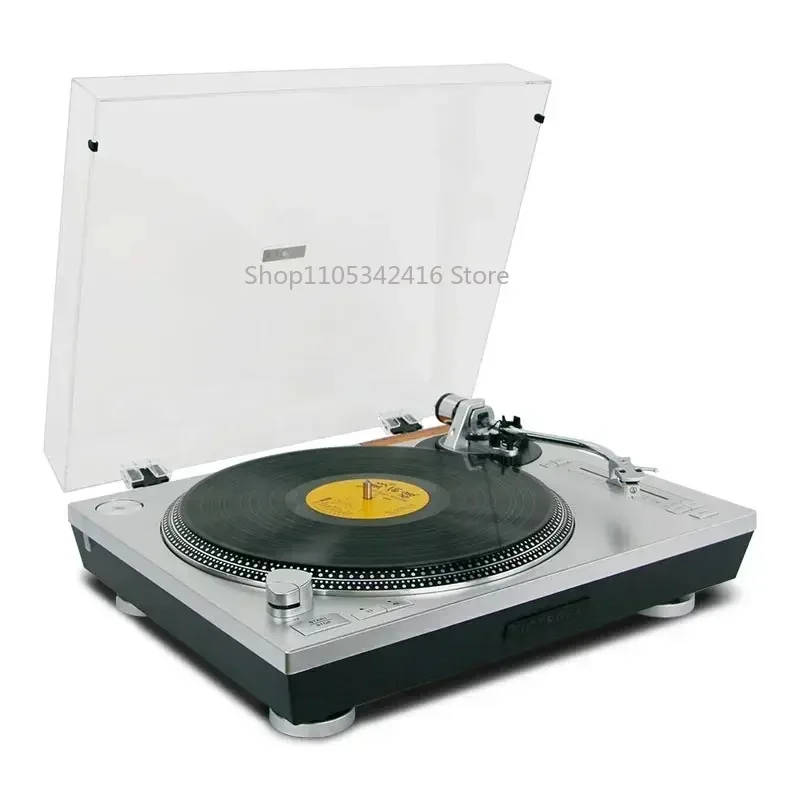 220V High-End Vinyl Turntable Player, Bluetooth Enabled with USB Recording to PC, Classic AC Powered LP Gramophone for HomeAudio