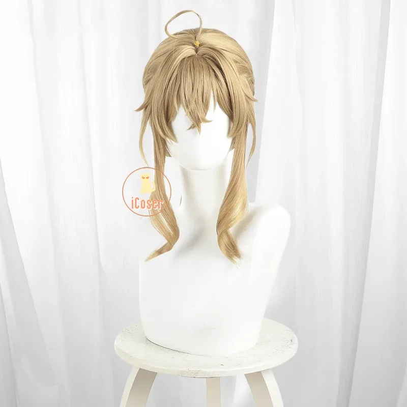 أسرار أنيمي الساحرة الصامتة مونيكا ايفريت شعر مستعار تأثيري شقراء ذيل حصان الشعر الطويل حفلة الهالوين للنساء الفتيات كرنفال