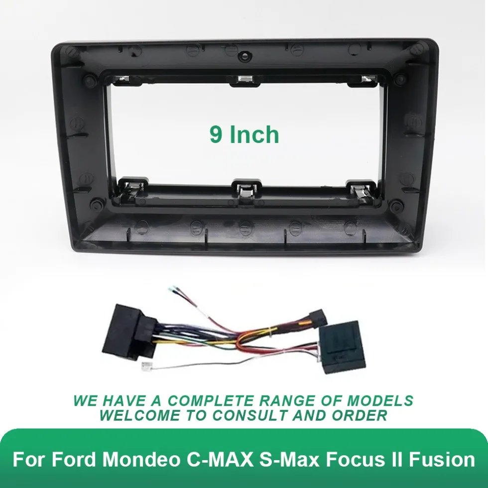 9 Inch Car Frame Fascia Adapter Canbus Box Android Radio Dash Fitting Panel Kit For Ford Mondeo C-MAX S-Max Focus II Fusion